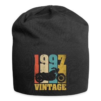 1997 Born birthday biker motorcycle gift - Jersey Beanie - black - Front