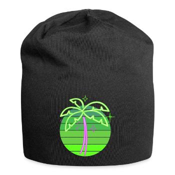 Neonpalme - Jersey-Beanie - Schwarz - Vorne