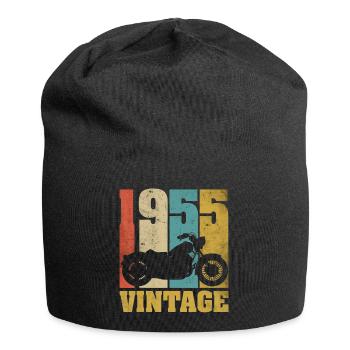 1955 Né anniversaire motard motard cadeau - Bonnet en jersey - noir - Devant