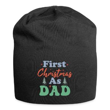 Premier Noël en tant que papa Erstes Weihnachten als Papa - Bonnet en jersey - noir - Devant