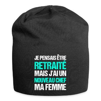 Retraite humour retraité cadeau homme retraité - Bonnet en jersey - noir - Devant