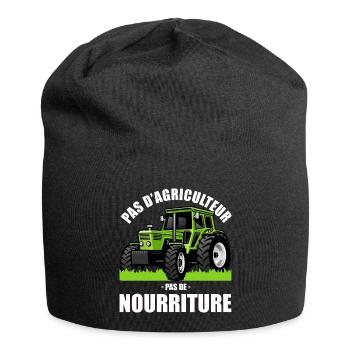 Pas d'agriculture pas de nourriture - Bonnet en jersey - noir - Devant