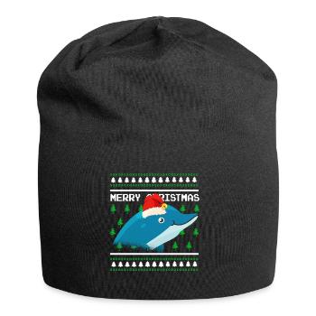 Ugly Christmas Sweater Christmas Dolphin - Jersey Beanie - black - Front