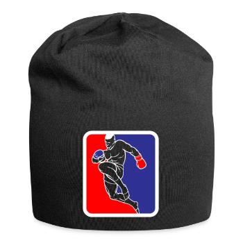 Martial Arts Fighter Kickboxing Logo Colors changeable - Jersey Beanie - black - Front
