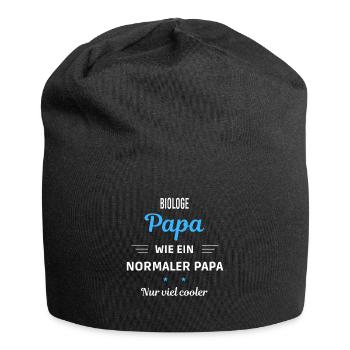 wie ein normaler Papa nur viel cooler Biologe - Jersey-Beanie - Schwarz - Vorne