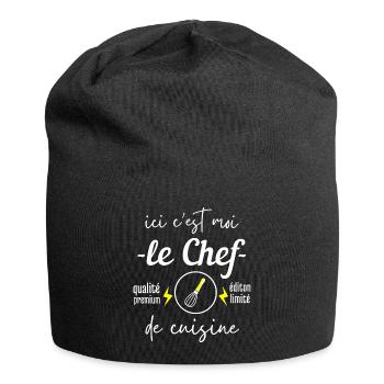 Ici c est moi le chef - Bonnet en jersey - noir - Devant