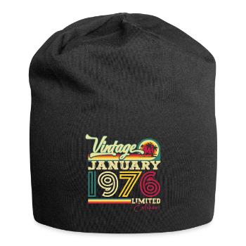 Né 1976 Janvier 47e anniversaire Homme cadeau - Bonnet en jersey - noir - Devant