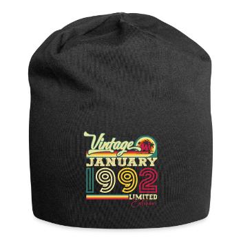 Né le 31 janvier 1992 Homme cadeau - Bonnet en jersey - noir - Devant