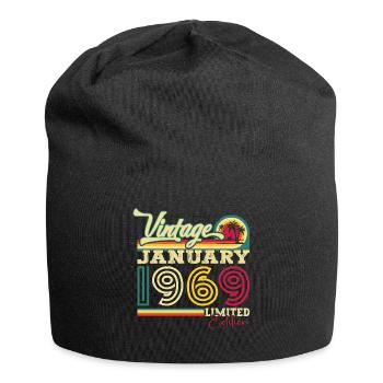 Né en 1969 Janvier 54e anniversaire Homme cadeau - Bonnet en jersey - noir - Devant