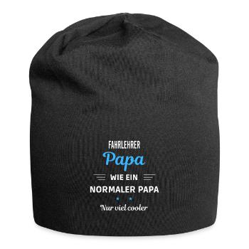 wie ein normaler Papa nur viel cooler Fahrlehrer - Jersey-Beanie - Schwarz - Vorne