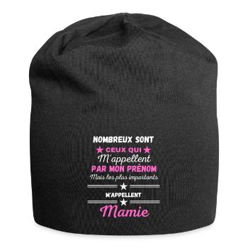 Plus Importants m'appellent Mamie - Bonnet en jersey - noir - Devant