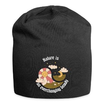 La nature est une beauté en constante évolution que la nature conçoit - Bonnet en jersey - noir - Devant
