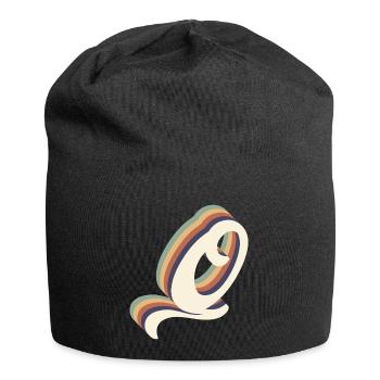 Buchstabe Q - Jersey-Beanie - Schwarz - Vorne