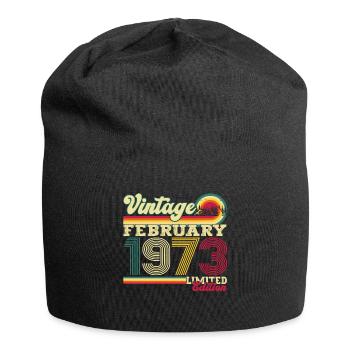 Born 1973 February 50th birthday Gift man - Jersey Beanie - black - Front