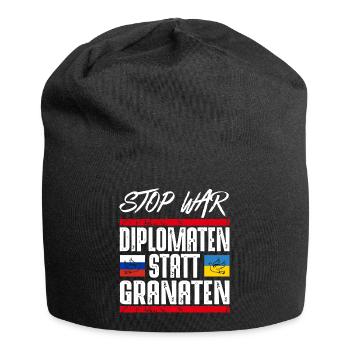 NO WAR - Jersey-Beanie - Schwarz - Vorne