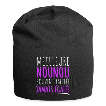 Meilleure nounou humour nourrice cadeau femme - Bonnet en jersey - noir - Devant