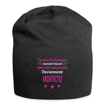 femmes naissent les meilleurs architectes - Bonnet en jersey - noir - Devant
