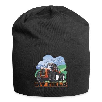 Mein Feld, mein Reich - Jersey-Beanie - Schwarz - Vorne