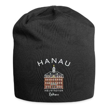 Hanau, Neustädter Rathaus, Hessen - Jersey-Beanie - Schwarz - Vorne