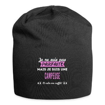 c'est compliqué princesse et boulangère - Bonnet en jersey - noir - Devant