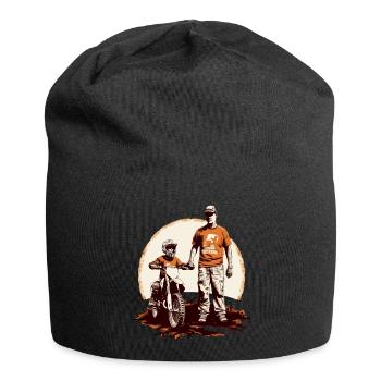 Papa-Erinnerungen - Jersey-Beanie - Schwarz - Vorne