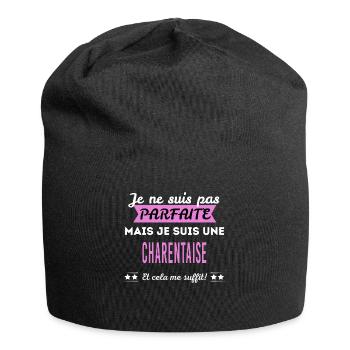 Je ne suis pas parfaite Charentaise - Bonnet en jersey - noir - Devant