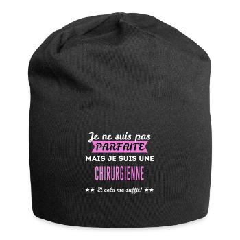 Je ne suis pas parfaite chirurgienne - Bonnet en jersey - noir - Devant