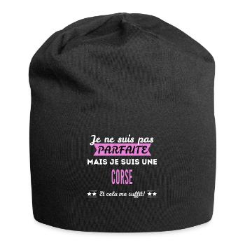 Je ne suis pas parfaite Corse - Bonnet en jersey - noir - Devant