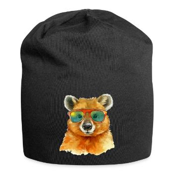 Lilou the bespectacled quokka - Jersey Beanie - black - Front