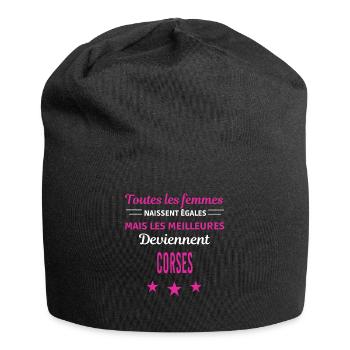 femmes naissent les meilleurs Corses - Bonnet en jersey - noir - Devant