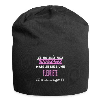 Je ne suis pas parfaite fleuriste - Bonnet en jersey - noir - Devant