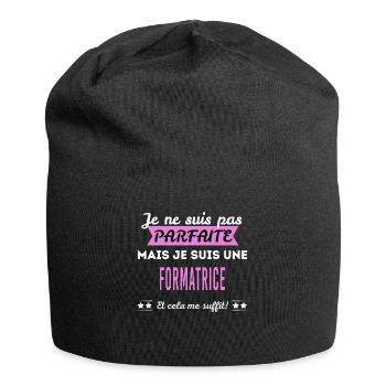 Je ne suis pas parfaite formatrice - Bonnet en jersey - noir - Devant