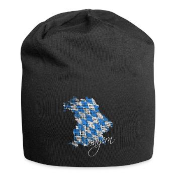Bayern, Bavaria, Oberbayern - Jersey-Beanie - Schwarz - Vorne