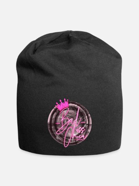 Bad Ass Chica - Jersey Beanie - black