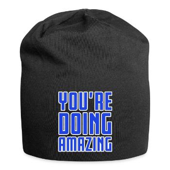 YOU'RE DOING AMAZING - Jersey Beanie - black - Front