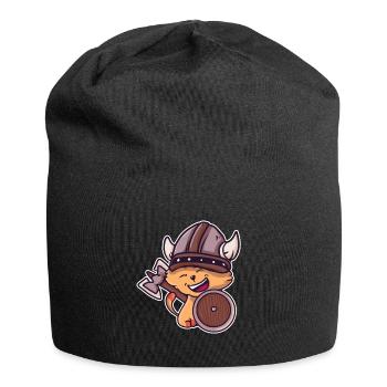 Wikinger Katze Kinder Valhalla Krieger - Jersey-Beanie - Schwarz - Vorne