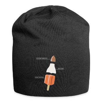 Raketeneis | Eis, Rakete, lustige Bilder - Jersey-Beanie - Schwarz - Vorne