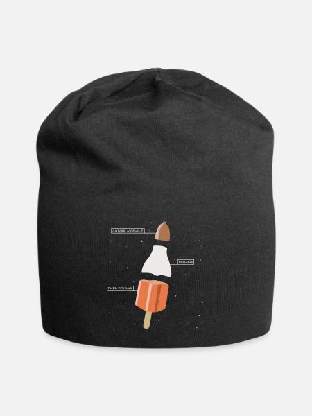 Raketeneis | Eis, Rakete, lustige Bilder - Jersey-Beanie - Schwarz