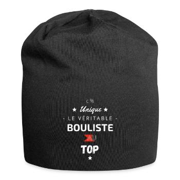 Le véritable bouliste au top - Bonnet en jersey - noir - Devant