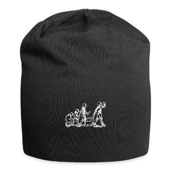 Father's Day Evolution handcart full of beer - Jersey Beanie - black - Front