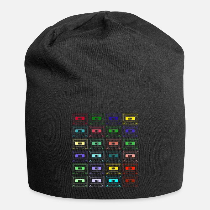Audio Kassette | Musik, Old School, Retro - Jersey-Beanie - Schwarz