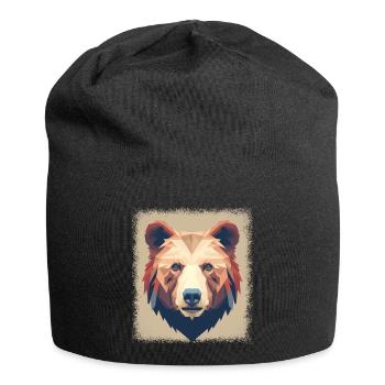birthday grumbler awesome gift bday panda bear - Jersey-Beanie - Schwarz - Vorne