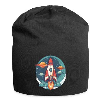 Whimsy Rocket: Galactic Adventure! - Jersey Beanie - black - Front
