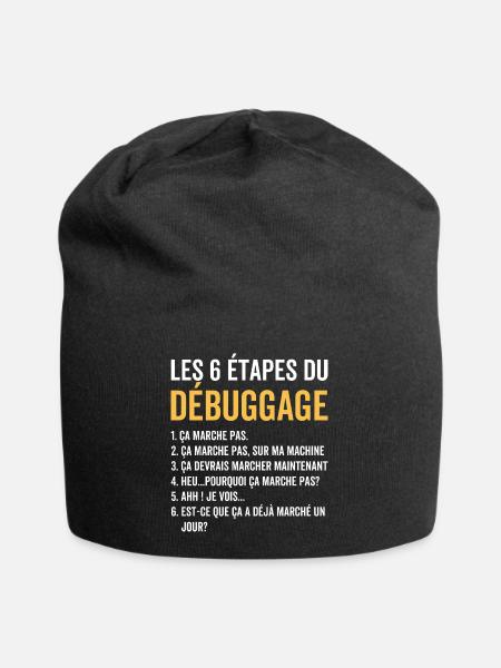 Cadeau Informatique Rigolo pour Programmeur - Bonnet en jersey - noir
