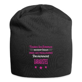 femmes naissent les meilleurs garagistes - Bonnet en jersey - noir - Devant