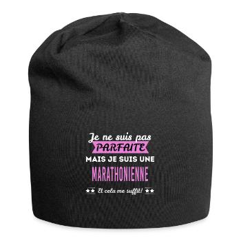 Je ne suis pas parfaite marathonienne - Bonnet en jersey - noir - Devant
