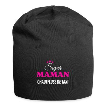 Super maman chauffeuse de taxi citation - Bonnet en jersey - noir - Devant