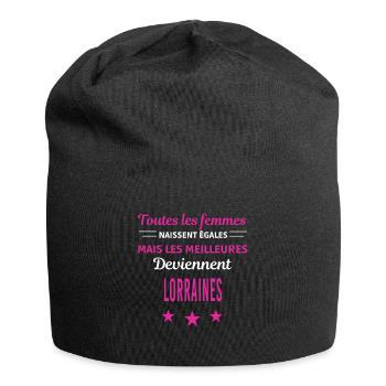 femmes naissent les meilleurs Lorraines - Bonnet en jersey - noir - Devant