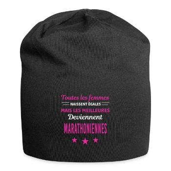 femmes naissent les meilleurs marathoniennes - Bonnet en jersey - noir - Devant