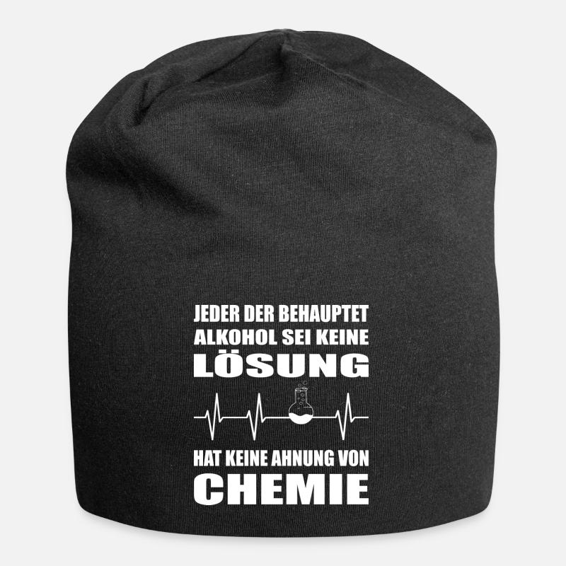 Chemie - Jersey-Beanie - Schwarz